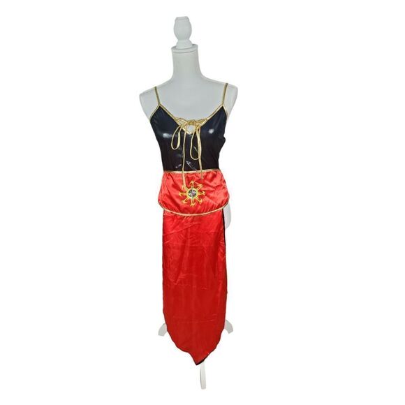 Yandy Ninja Costume Large Samurai Dragon Lady Fancy Dress Red Warrior Halloween - Picture 11 of 11